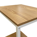 4 Tiers Storage Trolley On Wheels With Wooden Shelves