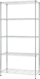 5 Tier Heavy Duty Chrome Wire Shelving Unit