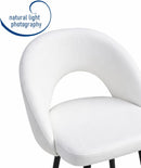 Set Of 2 Lincoln Swivel Barstool w Padded Seat and Black Base-Cream Linen,BST20C - Aspect Furniture Store