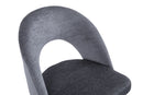Set Of 2 Lincoln Swivel Barstool w Padded Seat and Black Base-Grey Linen,BST20GY - Aspect Furniture Store