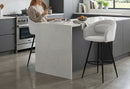 Set Of 2 Skylar Upholstered Swivel Barstool,Black Metal Legs-Cream Linen,BST21CR - Aspect Furniture Store