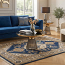 Ophelia Modern Glam Pleated Black Glass Coffee Table With Gold Iron Rim, 70 Dia cm - Aspect Furniture Store