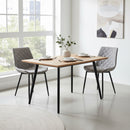 Set Of 2 Upholstered Melrose Dining Chairs, Grey