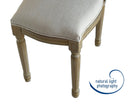 French Style Belle Dressing Table Stool , White Washed Wood, Beige Cushion,CH082BG - Aspect Furniture Store