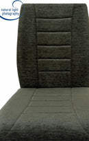 Set Of 2 Anna Upholstered Dining Chairs Black Metal Legs,Green Fabric-CH79GN - Aspect Furniture Store