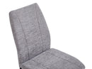Set Of 2 Anna Upholstered Dining Chairs Black Metal Legs,Light Grey Fabric-CH79LG - Aspect Furniture Store