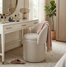 Beth Boucle Dressing Table Storage Stool, Beige-CH80BG - Aspect Furniture Store