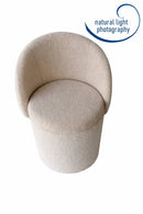 Beth Boucle Dressing Table Storage Stool, Beige-CH80BG - Aspect Furniture Store