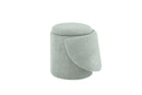Beth Boucle Dressing Table Storage Stool, Green-CH80GN - Aspect Furniture Store
