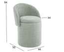 Beth Boucle Dressing Table Storage Stool, Green-CH80GN - Aspect Furniture Store