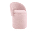 Beth Boucle Dressing Table Storage Stool, Pink-CH80PK - Aspect Furniture Store