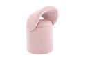Beth Boucle Dressing Table Storage Stool, Pink-CH80PK - Aspect Furniture Store