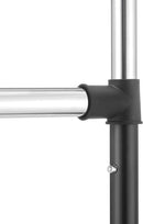 Adjustable 2-Rod Garment Rack, Black and Chrome