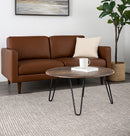 Brockton Round Vintage Manufactured Wooden Coffee Table - Aspect Furniture Store