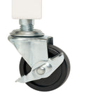 3 Tiers Storage Trolley On Wheels With Wooden Shelves