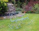 Salvora Metal Rocking Garden Bench, Sage Green-GF10SG-KD