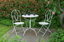 French Style Metal Bistro Set,Avignon Bistro Set, Antique White