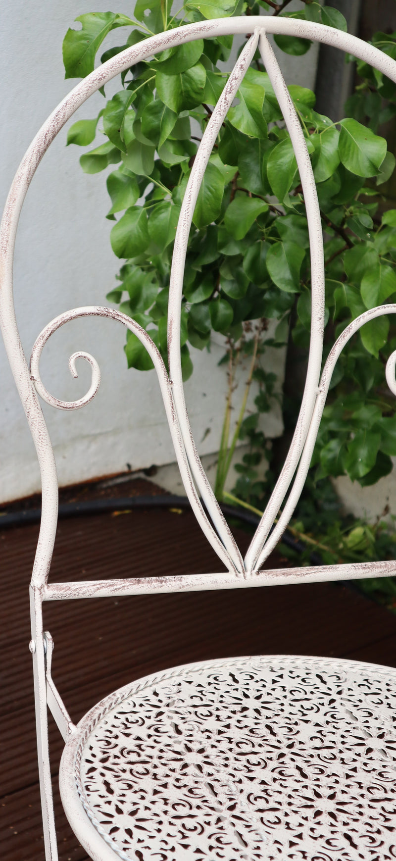 French Style Metal Bistro Set,Avignon Bistro Set, Antique White