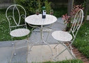French Style Metal Bistro Set,Avignon Bistro Set, Antique White