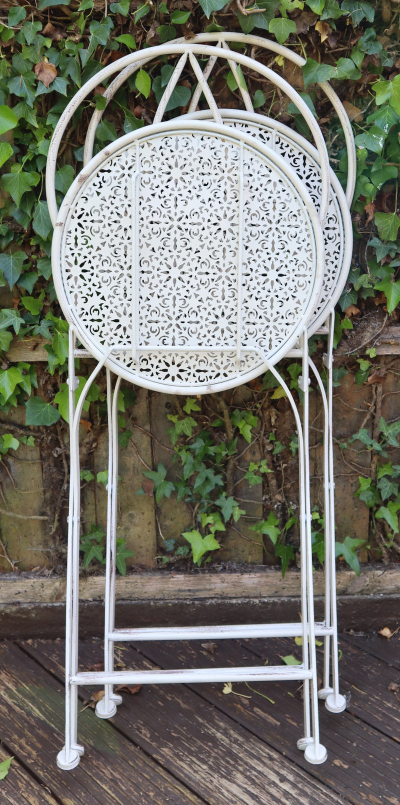 French Style Metal Bistro Set,Avignon Bistro Set, Antique White