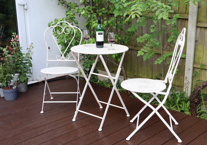 French Style Metal Bistro Set,Cholet Bistro Set,Antique White