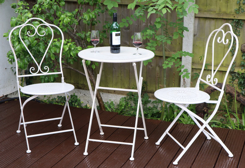 French Style Metal Bistro Set,Cholet Bistro Set,Antique White