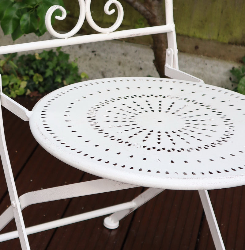 French Style Metal Bistro Set,Cholet Bistro Set,Antique White