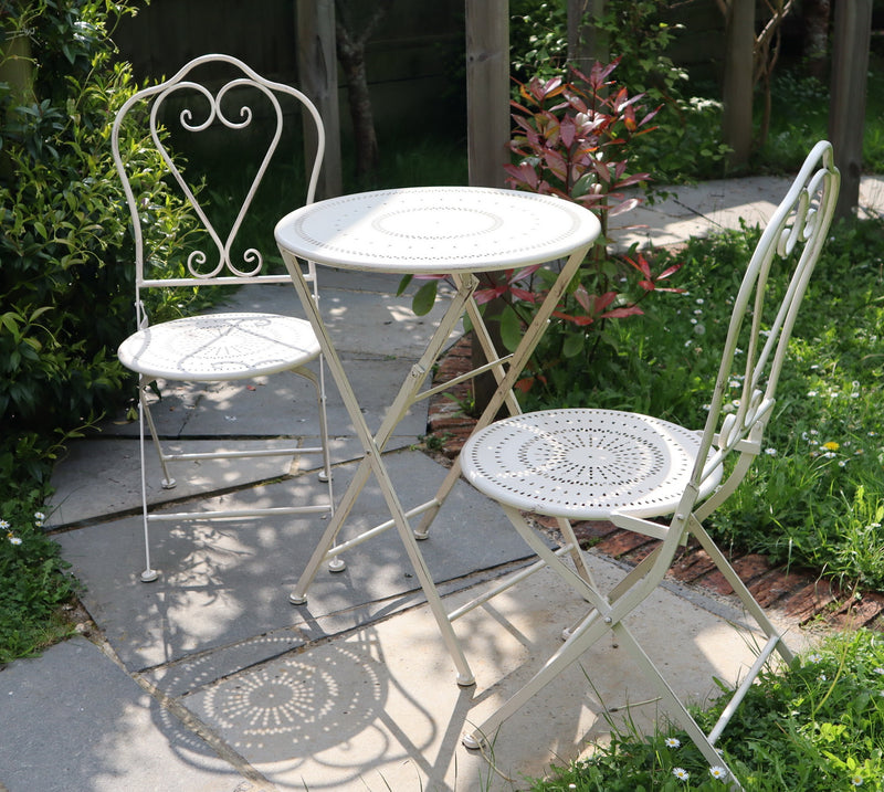 French Style Metal Bistro Set,Cholet Bistro Set,Antique White