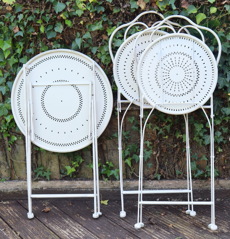 French Style Metal Bistro Set,Cholet Bistro Set,Antique White