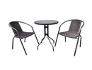 Eden 3 Pieces Rattan Bistro Set ,Brown-GF14BR - Aspect Furniture Store