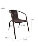 Eden 3 Pieces Rattan Bistro Set ,Brown-GF14BR - Aspect Furniture Store