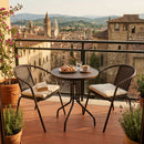 Eden 3 Pieces Rattan Bistro Set ,Brown-GF14BR - Aspect Furniture Store