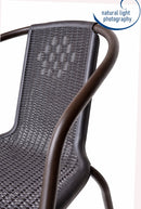Eden 3 Pieces Rattan Bistro Set ,Brown-GF14BR - Aspect Furniture Store