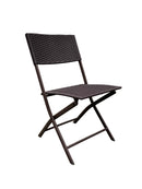 Ivy Folding Garden Balcony 3 Pieces Rattan Bistro Set ,Brown-GF15BR - Aspect Furniture Store