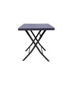Ivy Folding Garden Balcony 3 Pieces Rattan Bistro Set ,Grey-GF15GY - Aspect Furniture Store