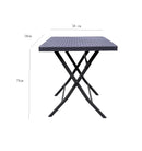 Ivy Folding Garden Balcony 3 Pieces Rattan Bistro Set ,Grey-GF15GY - Aspect Furniture Store