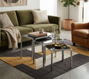Lisbon Nesting Tables/Side End Tables-Black