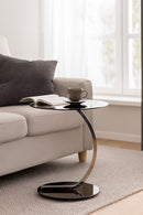 Merlin Black Glass Round Table