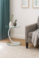 Merlin Clear Glass Round Table