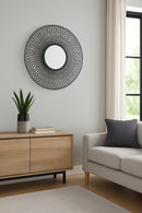 Juliet Sunburst Accent Mirror, Black