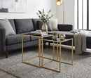 Myla Nest Of 2 Metal Tables, Gold/Black