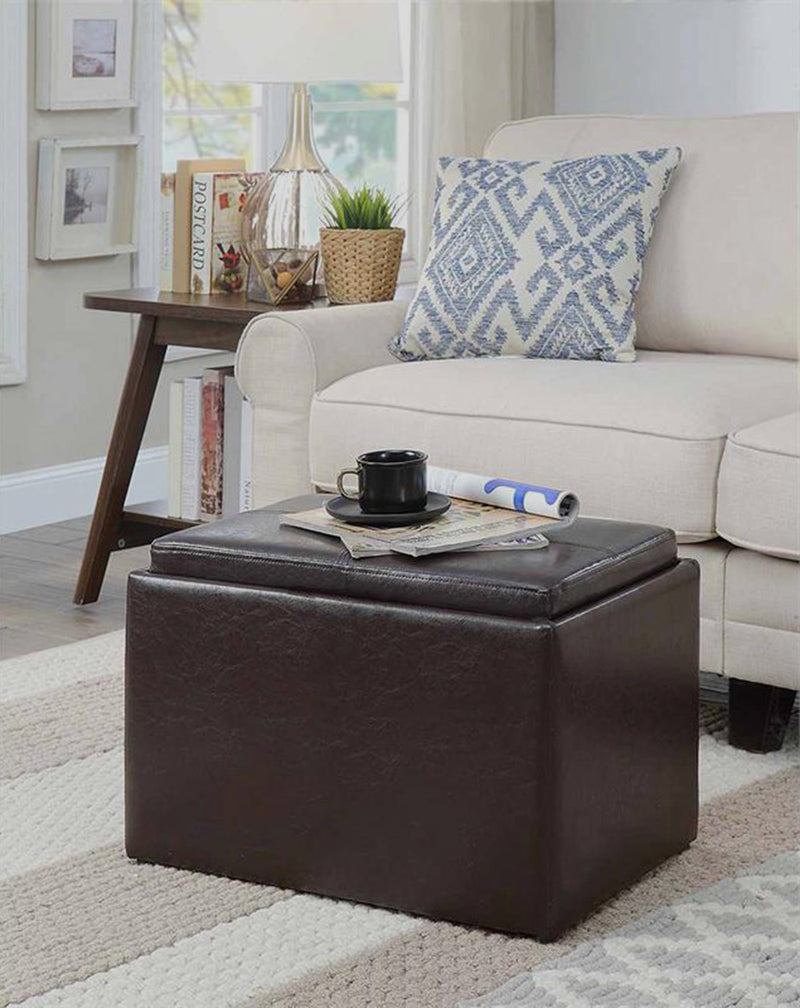 Merton Brown Storage Ottoman Bench