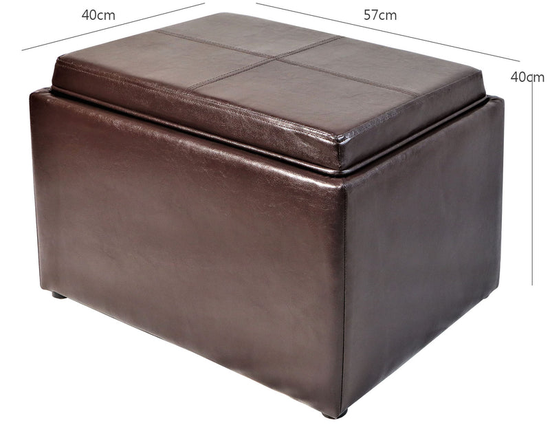 Merton Brown Storage Ottoman Bench