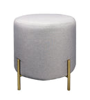 Valentine Ottoman,Footstool, Light Grey Linen (OT71GY-OTM) - Aspect Furniture Store