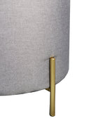 Valentine Ottoman,Footstool, Light Grey Linen (OT71GY-OTM) - Aspect Furniture Store