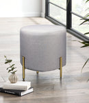Valentine Ottoman,Footstool, Light Grey Linen (OT71GY-OTM) - Aspect Furniture Store