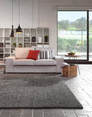 Cosy Plush Soft Shaggy Rug (Black/Cream, 120 x 170cm)