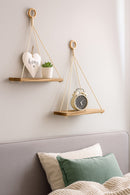 Set Of 2 Solid Wood Hanging Shelves (SR0032)
