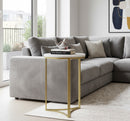 Gabriella Accent Side Table,White Marble - Aspect Furniture Store