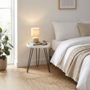 Maisie Side Table-Ash Veneer Top, Hairpin Legs